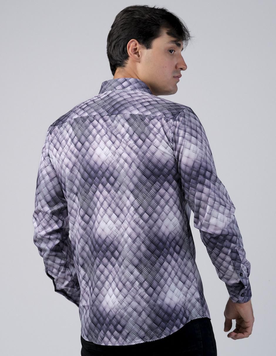 "camisa/sobrecamisa" casual benziny "de" (si aplica) poliéster y algodón "manga" larga "para hombre"