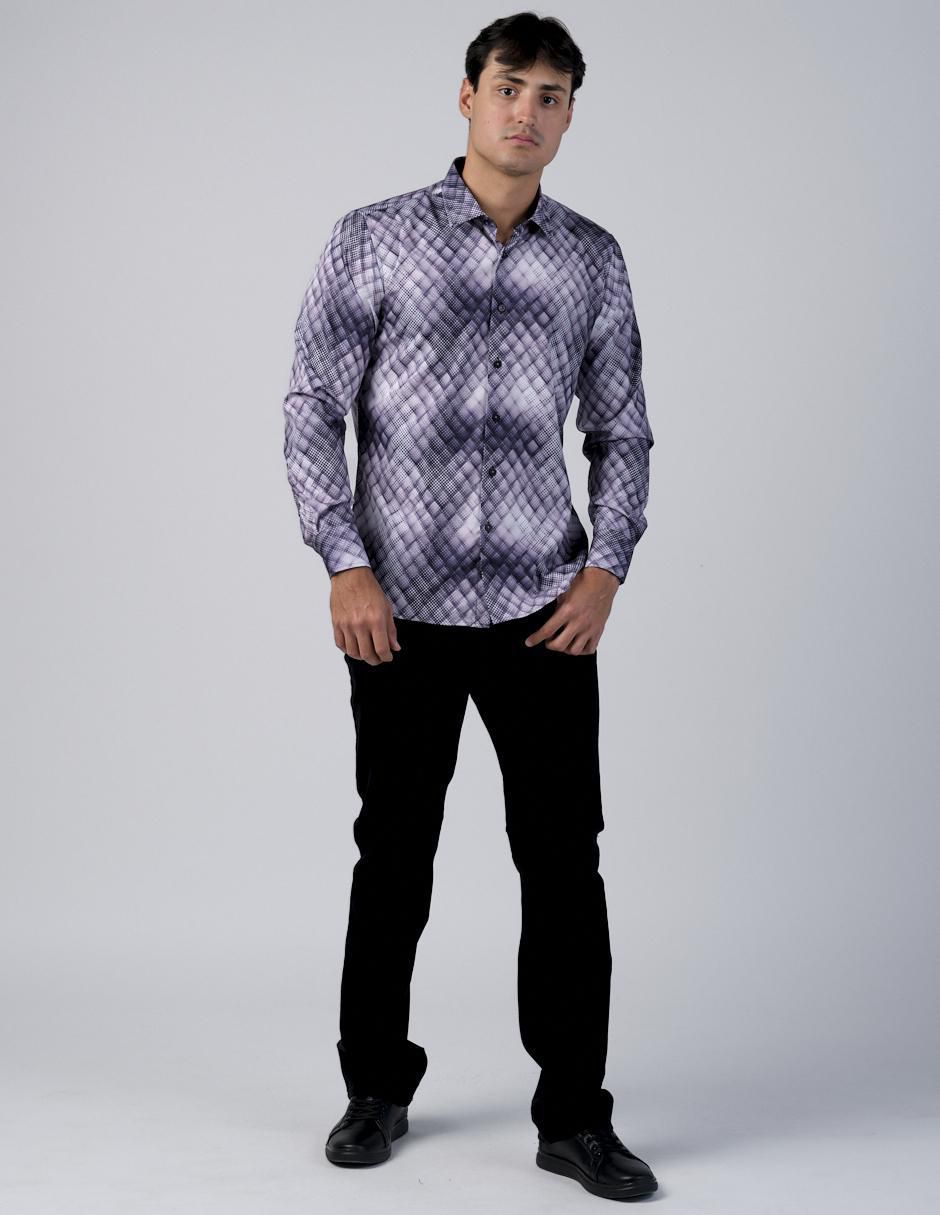 "camisa/sobrecamisa" casual benziny "de" (si aplica) poliéster y algodón "manga" larga "para hombre"