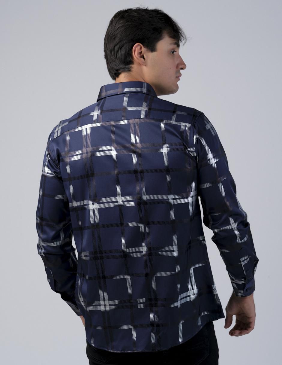 Camisa casual manga larga para hombre 3