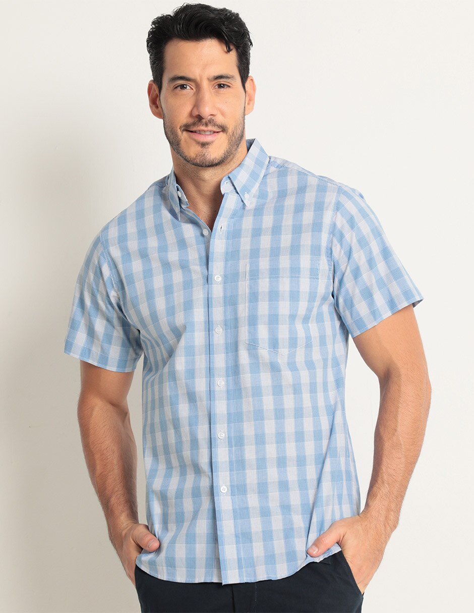 Camisa casual de algodón manga corta para hombre 1