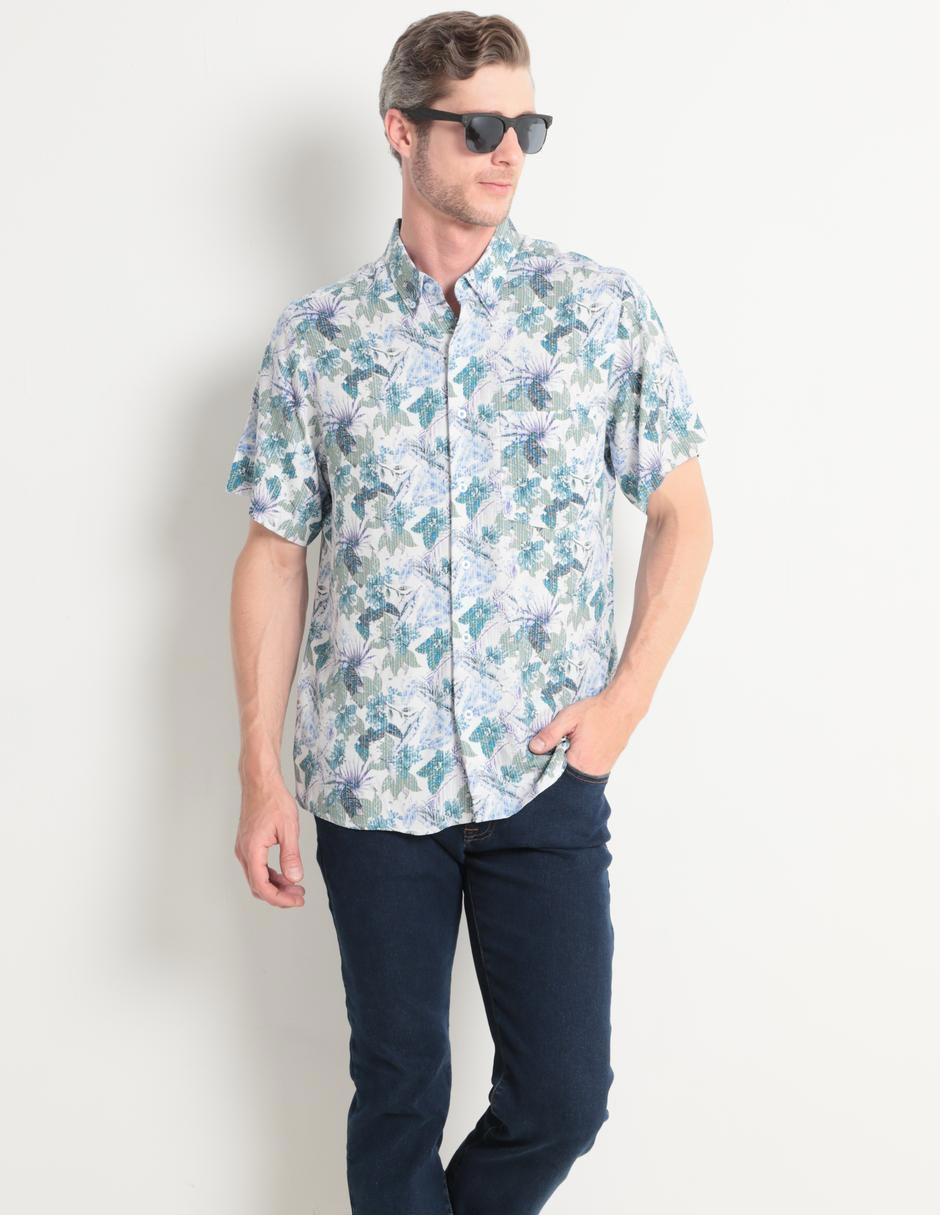 Camisa casual manga corta para hombre 1