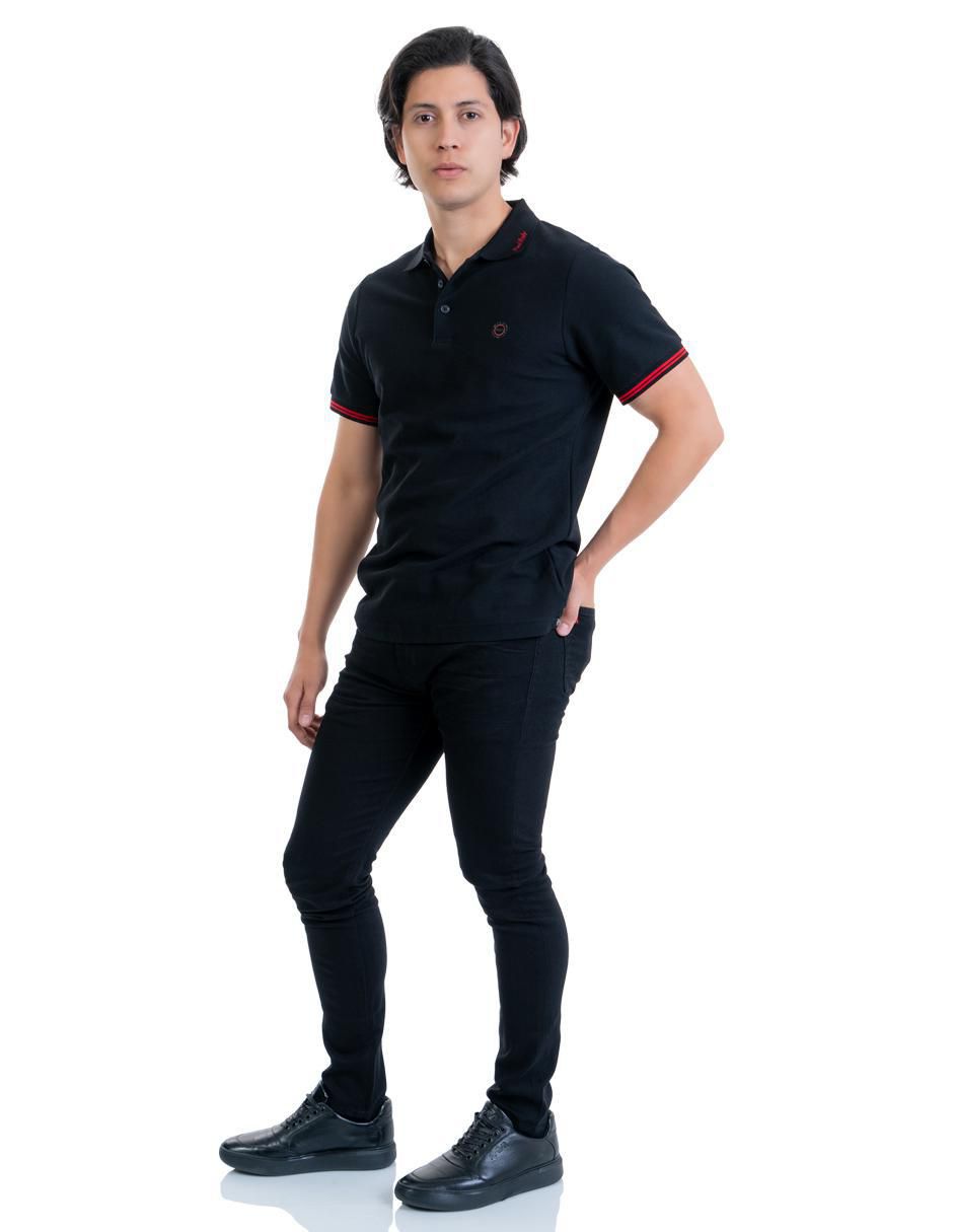 Playera tipo polo 05-3073N para hombre 4