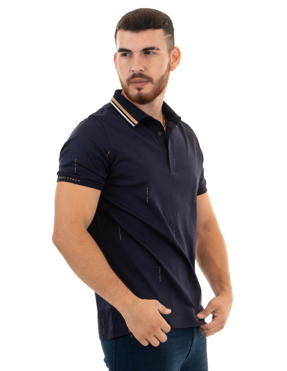 Playera tipo polo 05-3051AZ para hombre 2