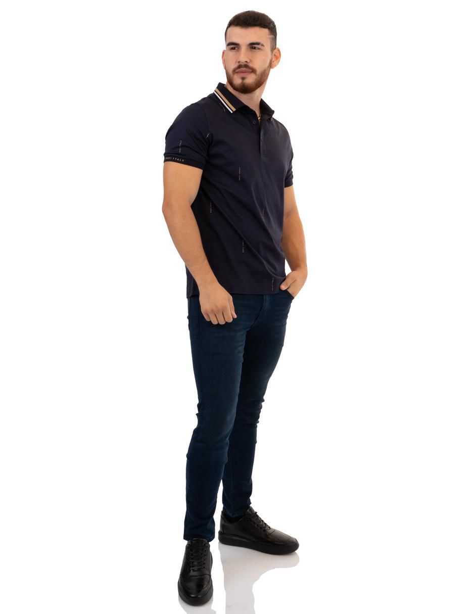 Playera tipo polo 05-3051AZ para hombre 4