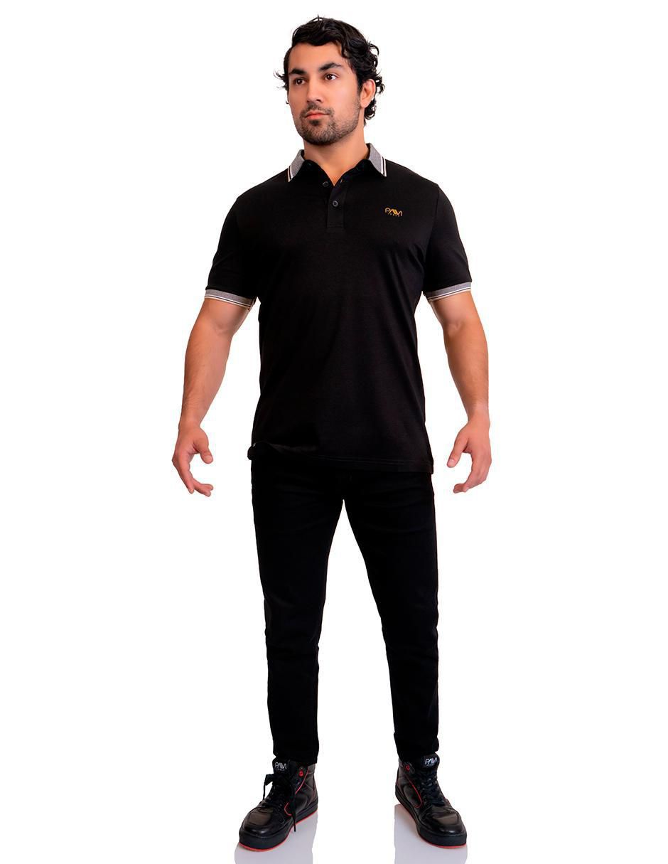Playera tipo polo 05-3061N para hombre 4