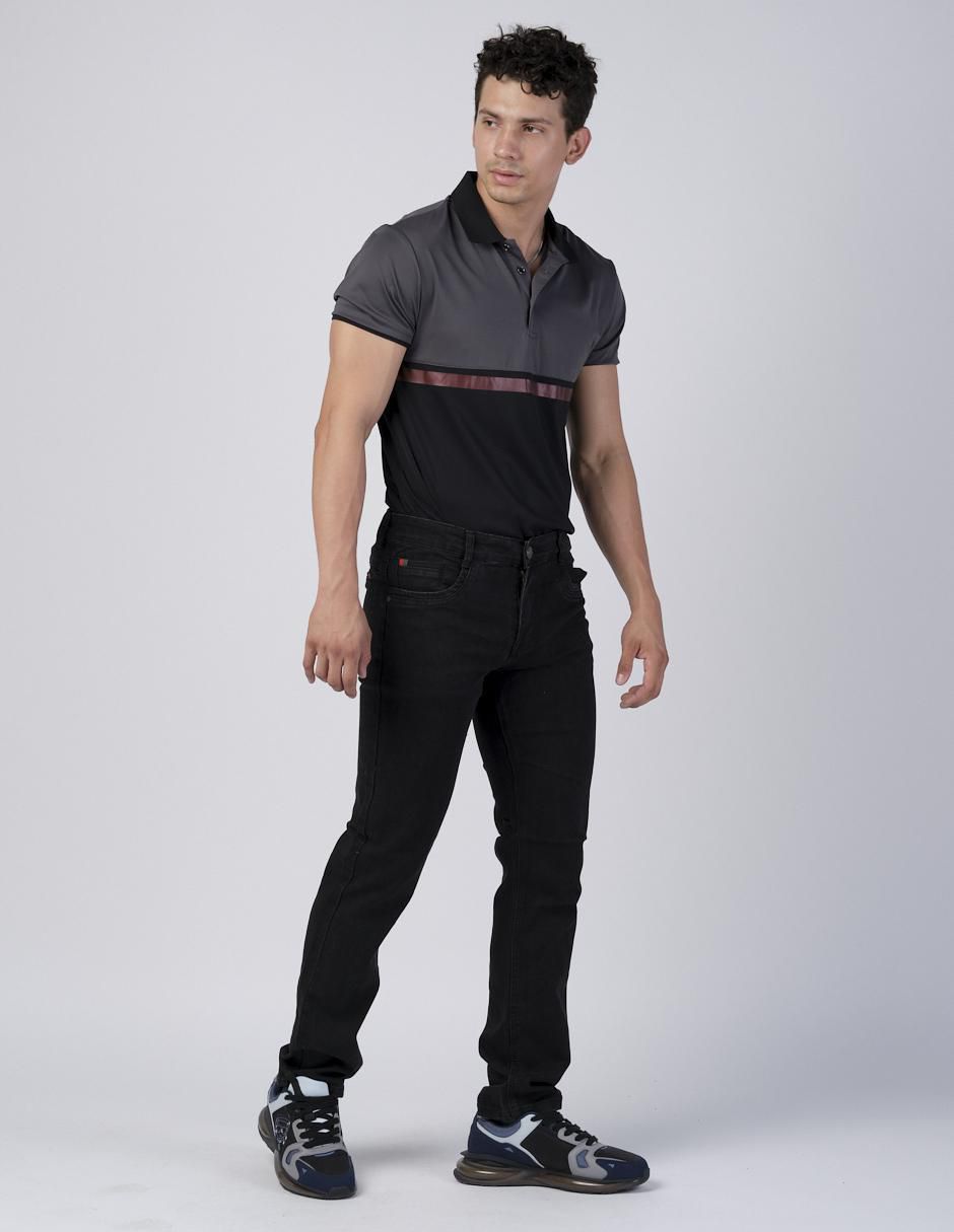 Jeans slim MJAD019 lavado obscuro para hombre 4