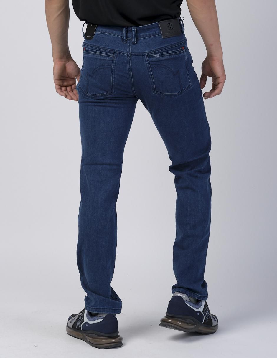 Jeans slim lavado obscuro para hombre 2
