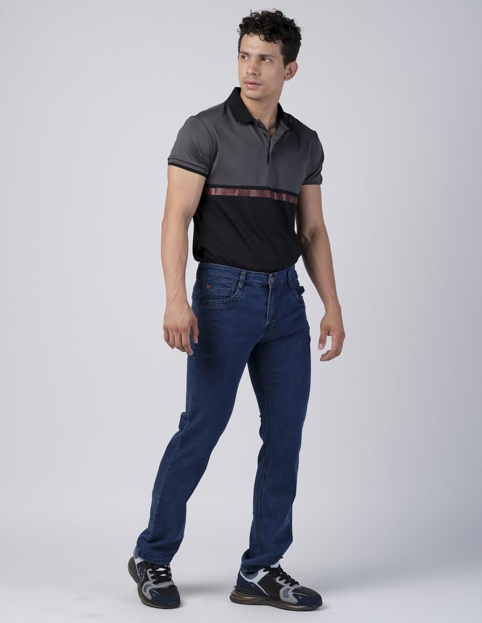 Jeans slim lavado obscuro para hombre 4