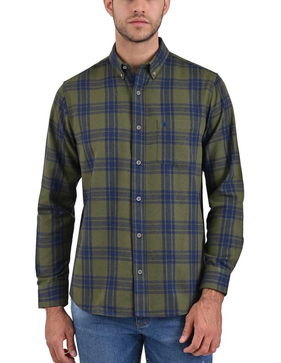 Camisa casual manga larga para hombre 1