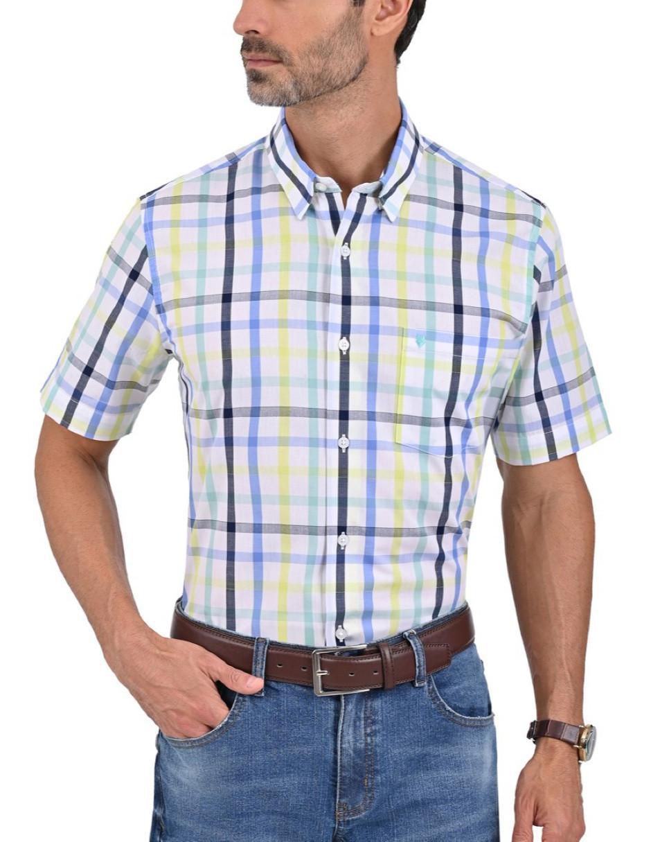Camisa casual de algodón manga corta para hombre 1