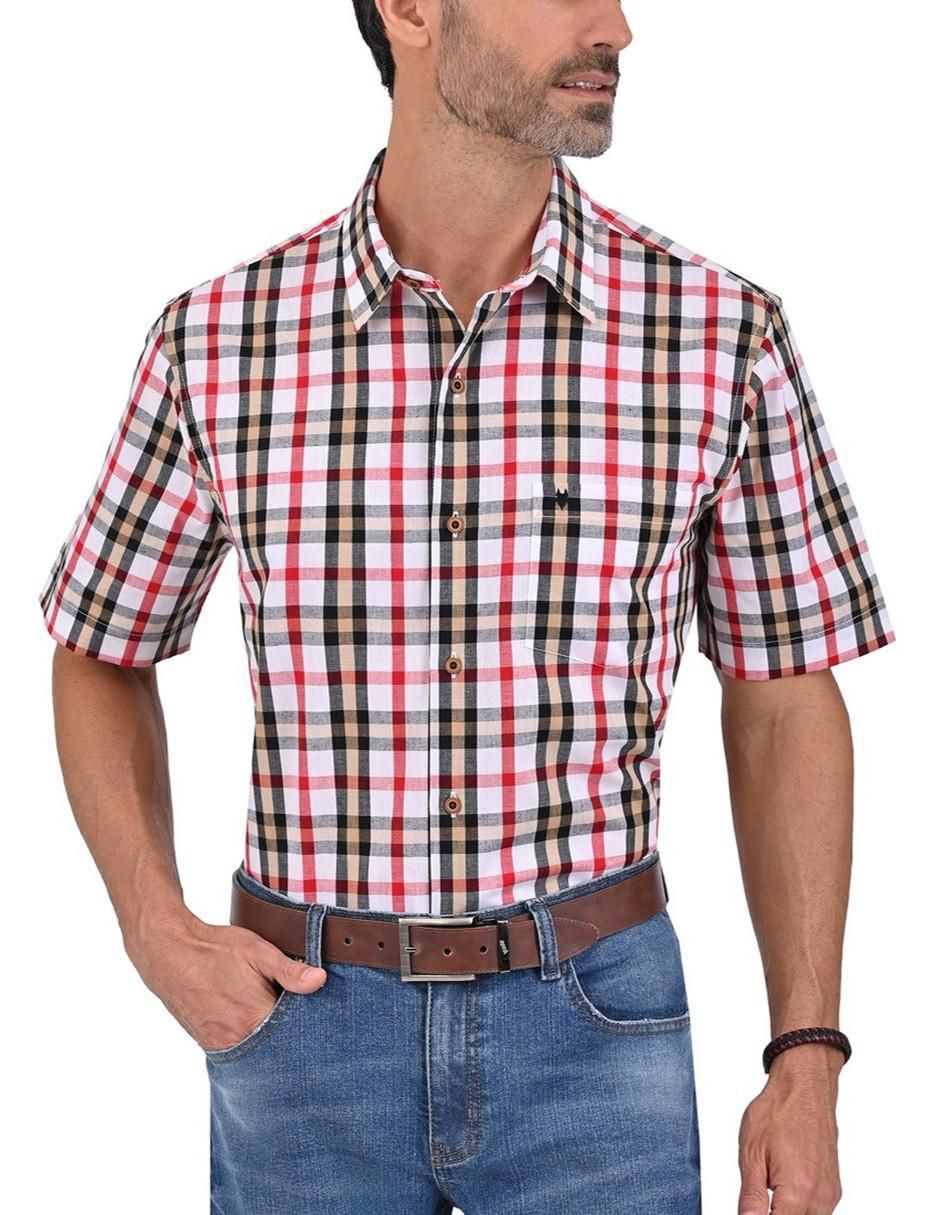 Camisa casual de algodón manga corta para hombre 1