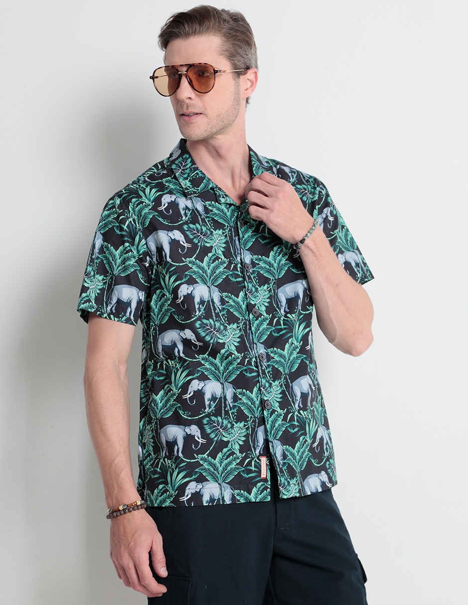 Guayabera manga corta para hombre