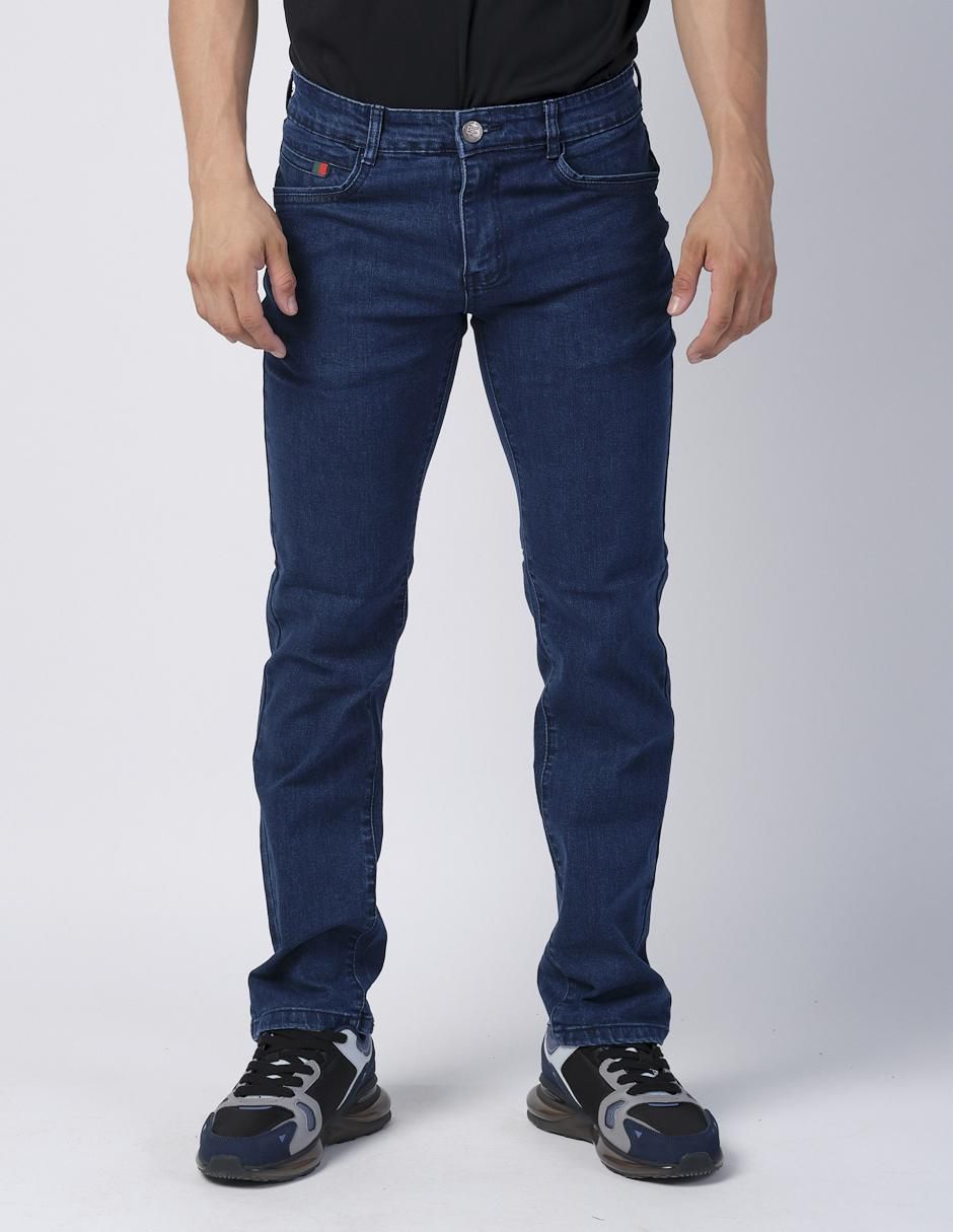 Jeans slim lavado obscuro para hombre
