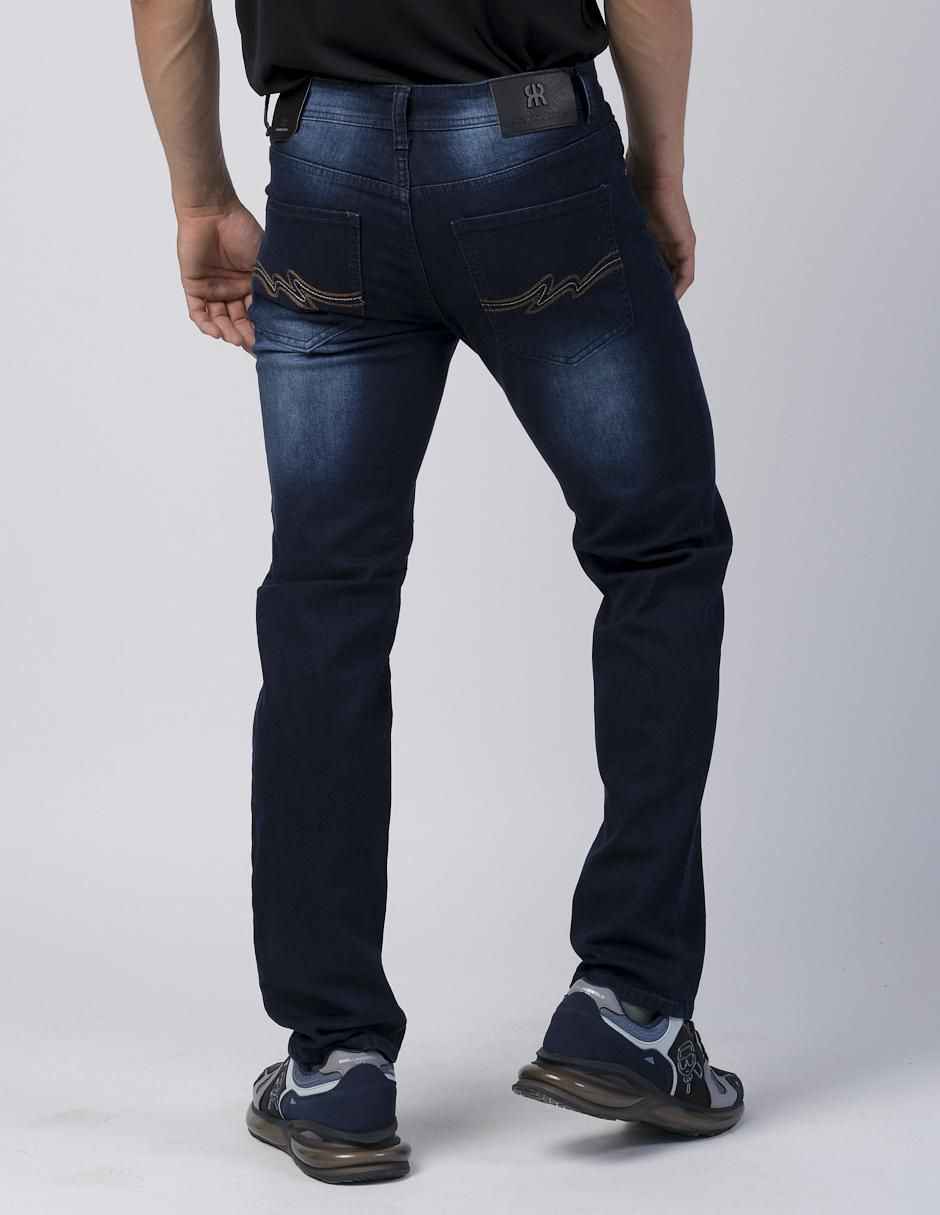 Jeans slim lavado obscuro para hombre 3