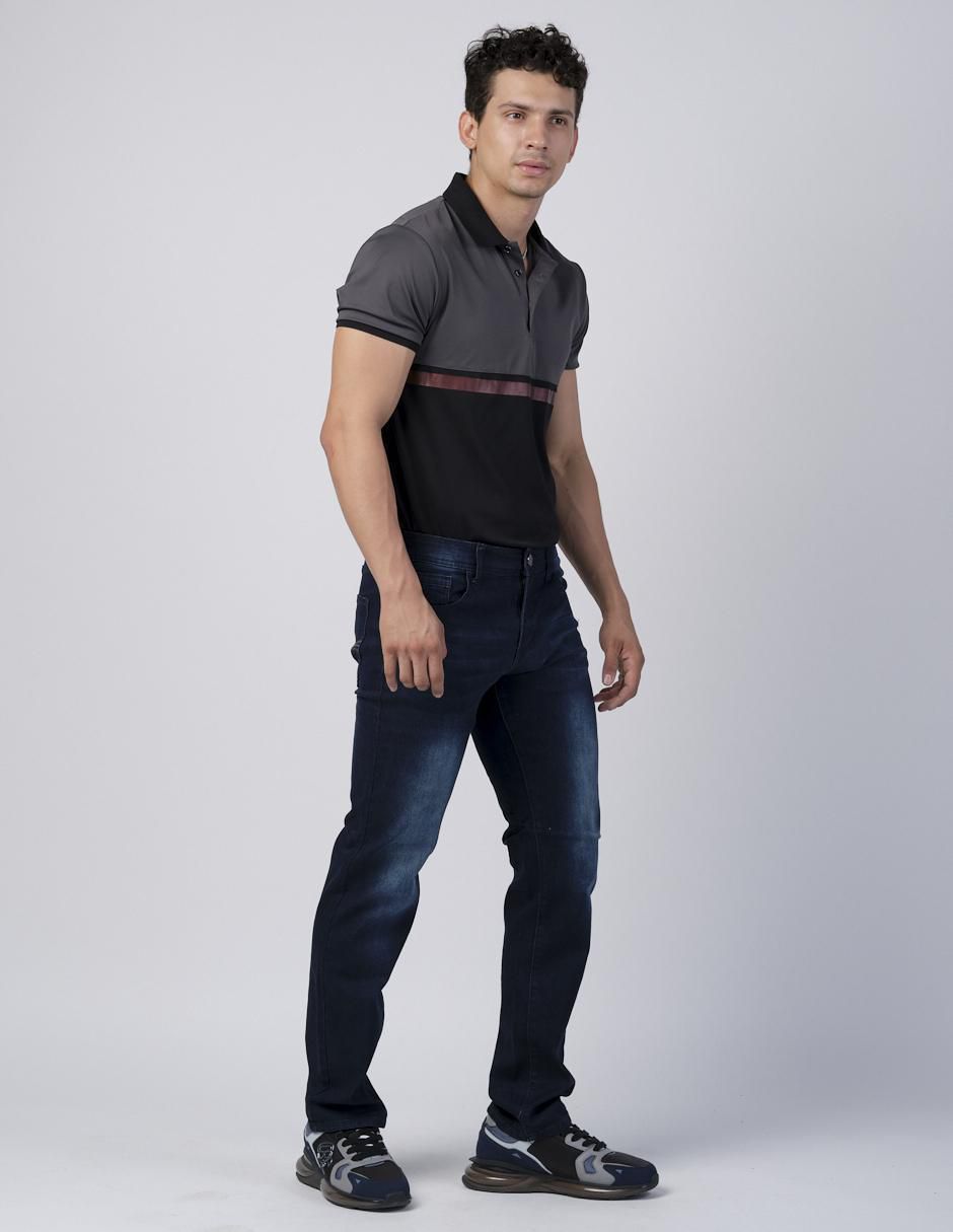 Jeans slim lavado obscuro para hombre 4