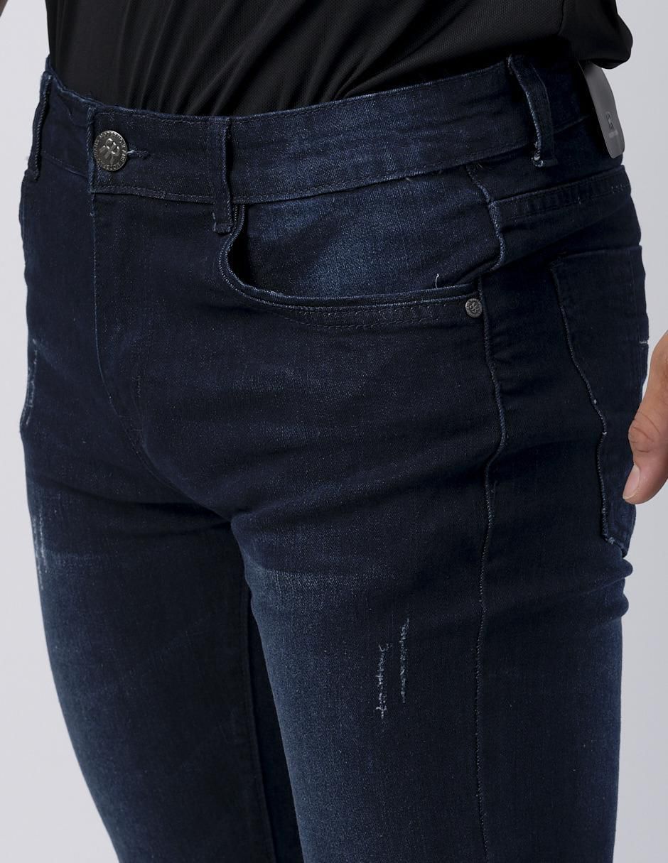 Jeans slim lavado obscuro para hombre 4