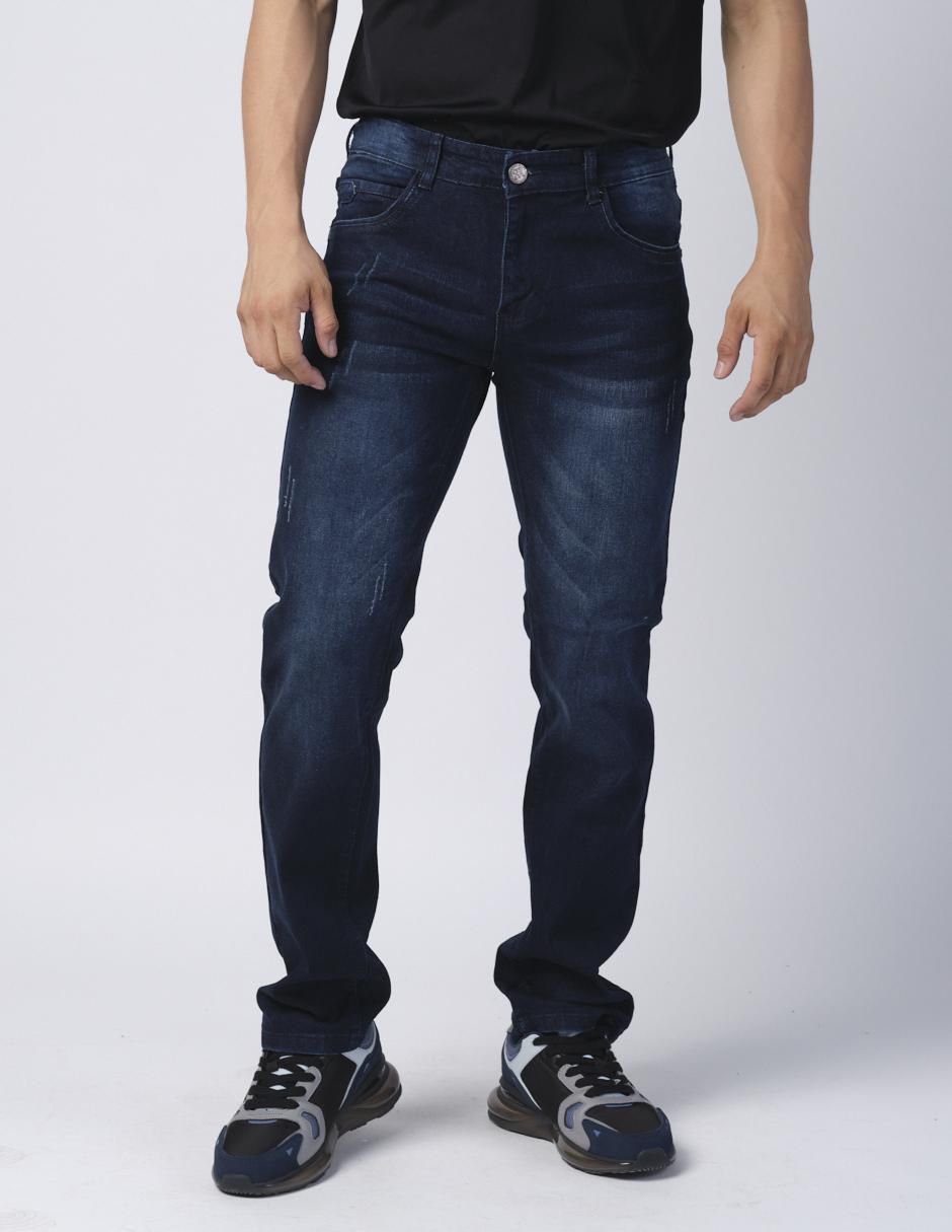 Jeans slim lavado obscuro para hombre