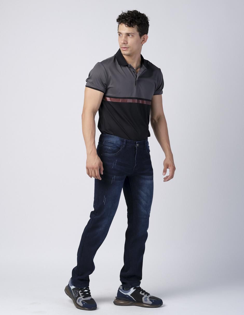 Jeans slim lavado obscuro para hombre 3