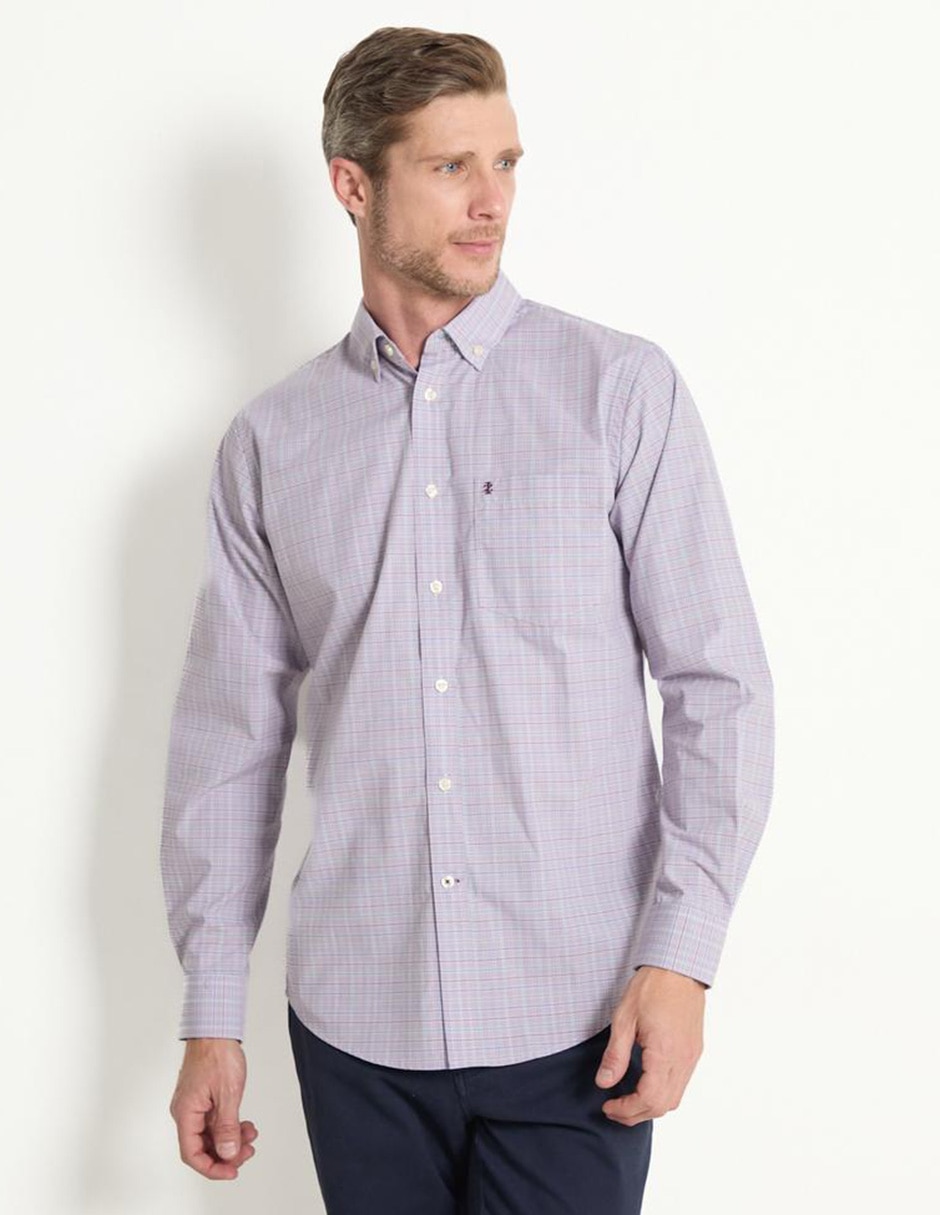 Camisa casual de algodón manga larga para hombre 1