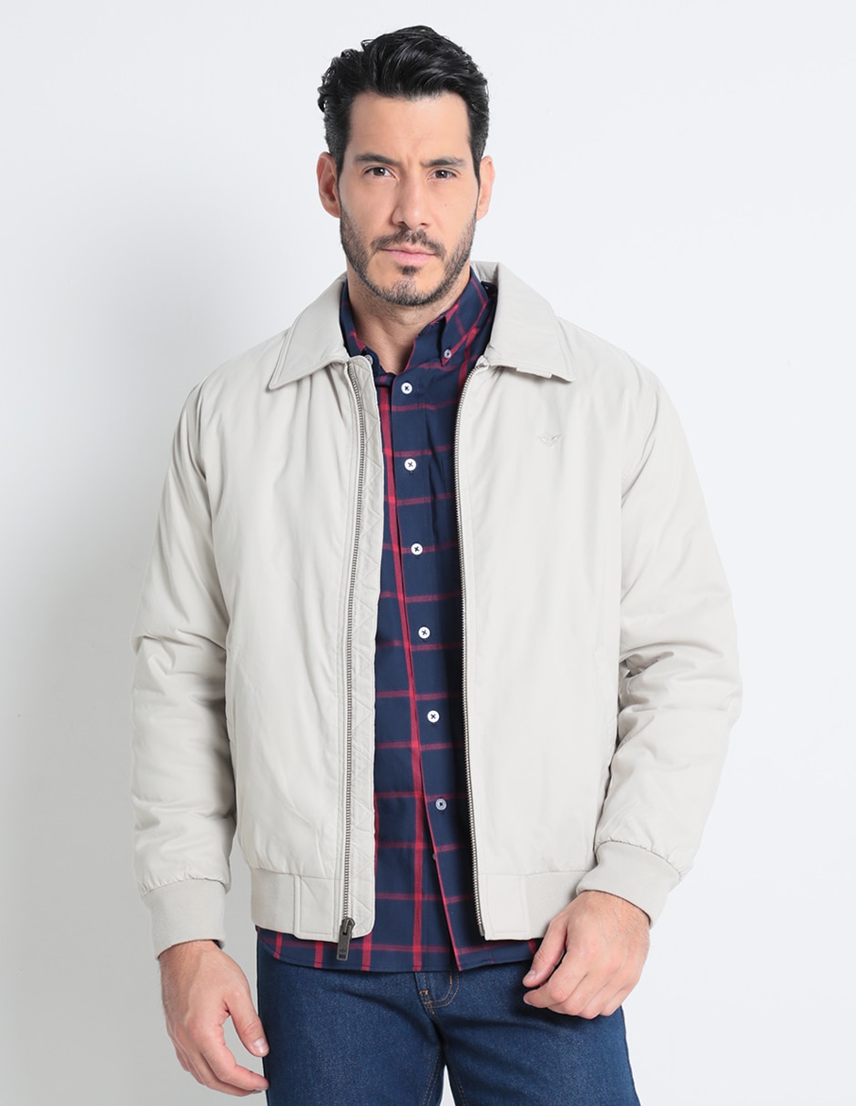 Chamarra bomber con bolsillos para hombre 1