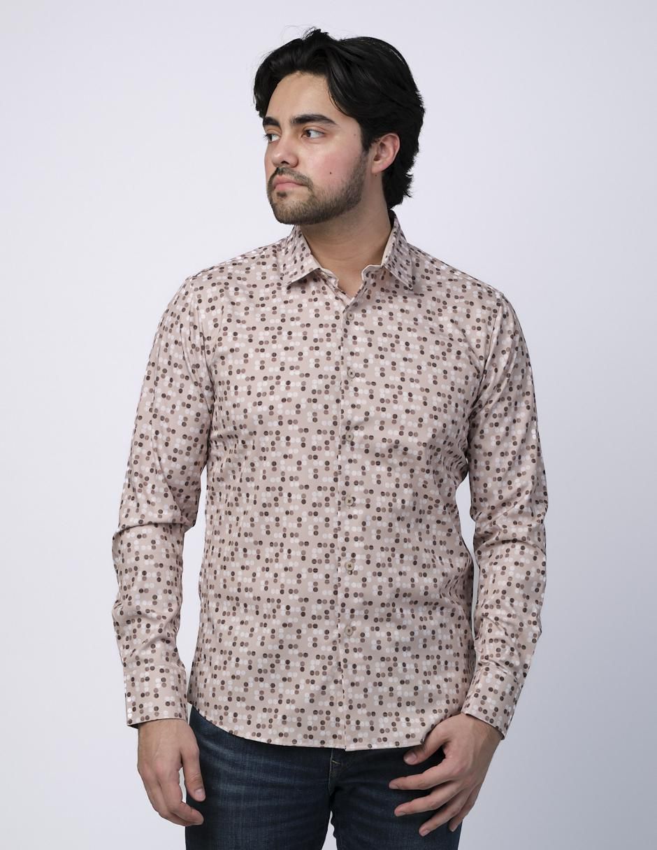 Camisa casual manga larga para hombre