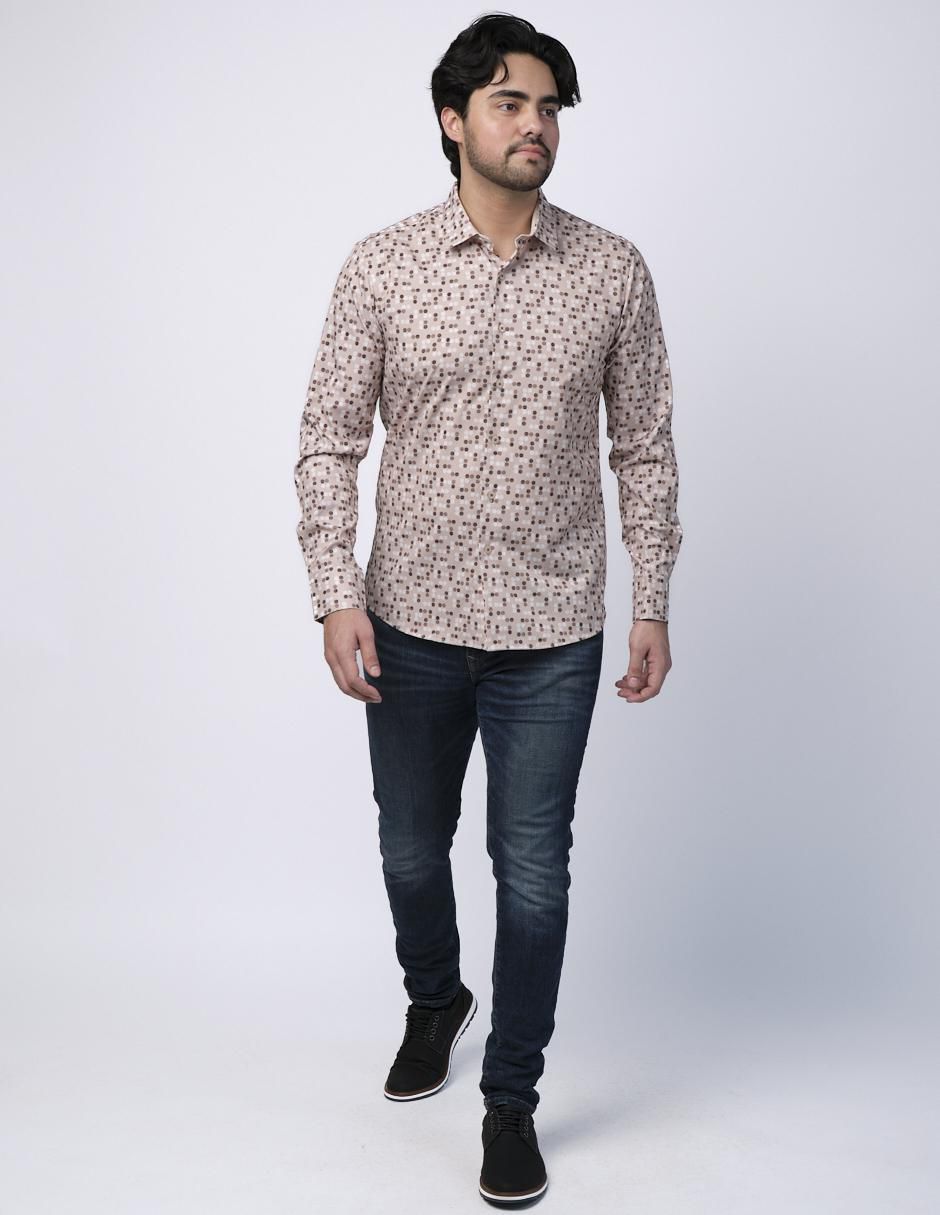 Camisa casual manga larga para hombre 3