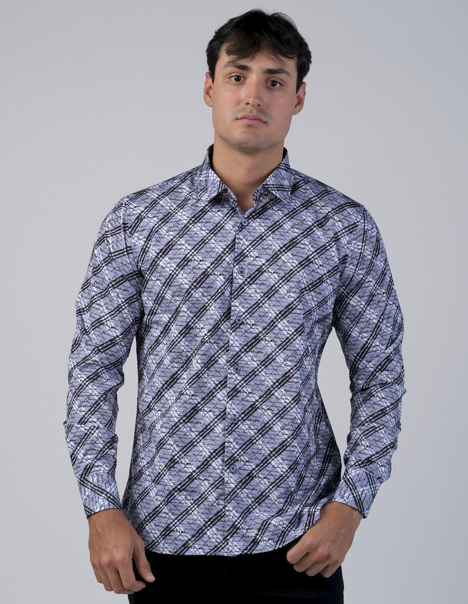 Camisa casual manga larga para hombre