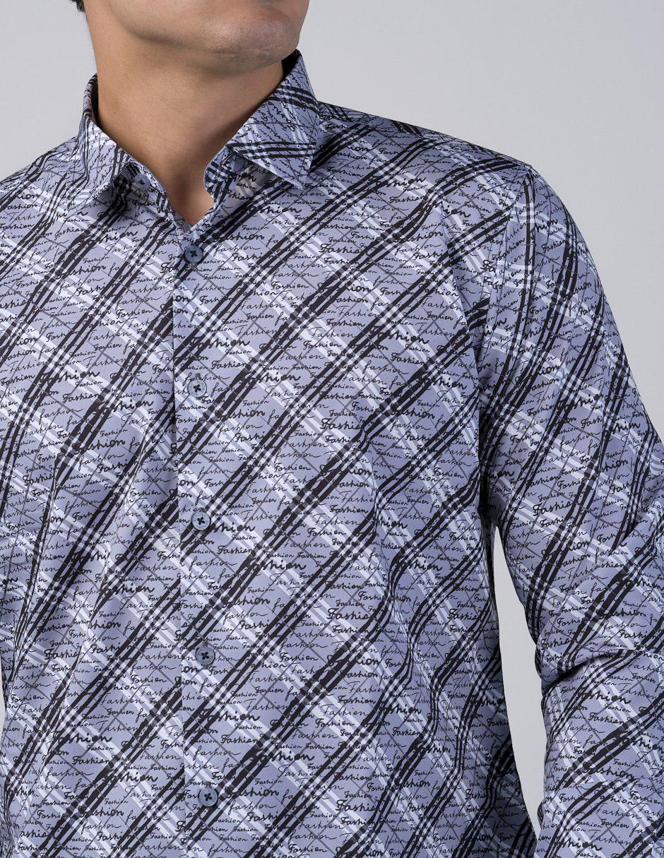 Camisa casual manga larga para hombre 4