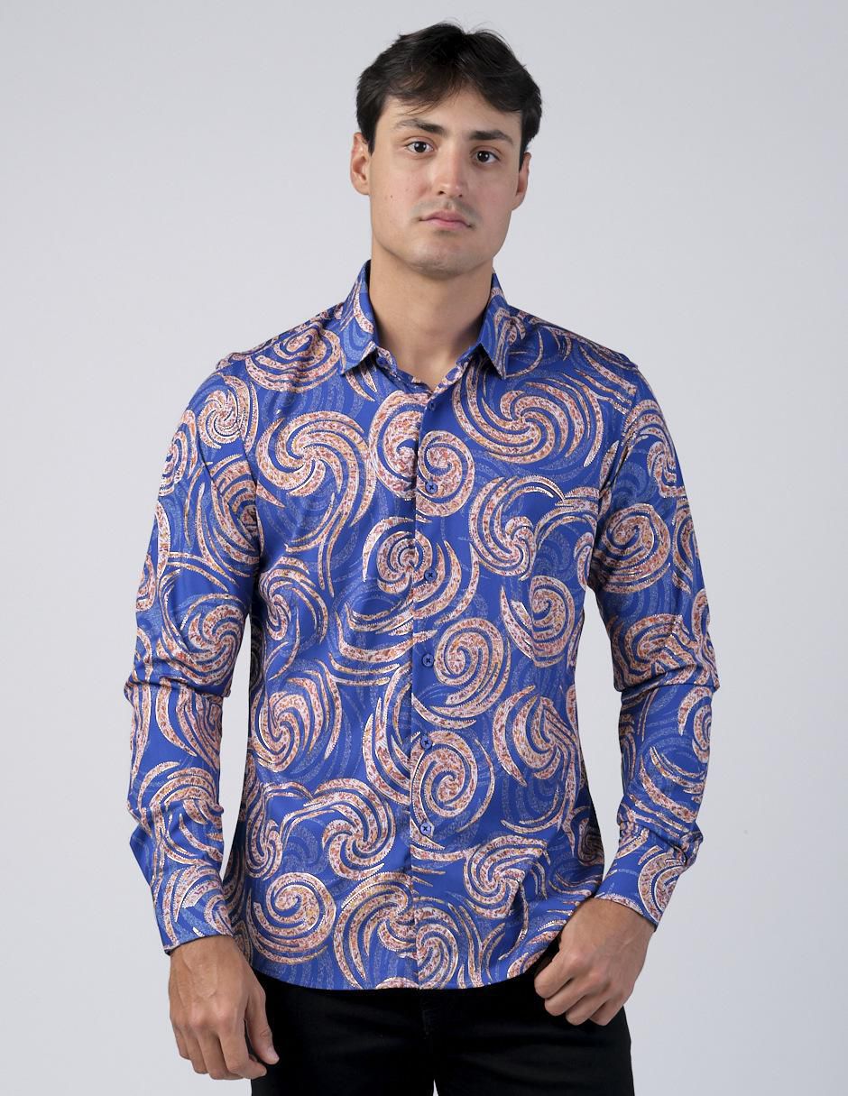Camisa casual manga larga para hombre