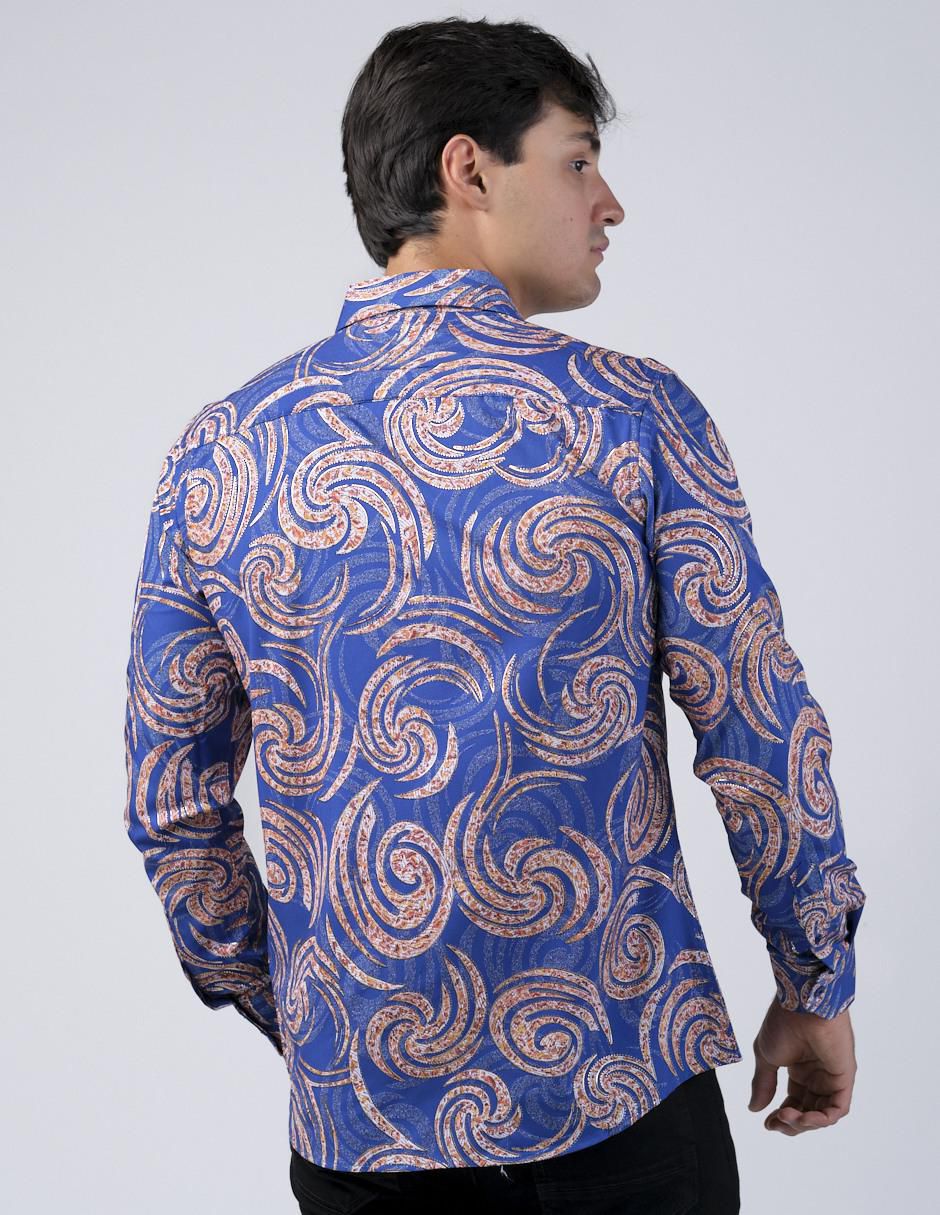 Camisa casual manga larga para hombre 2