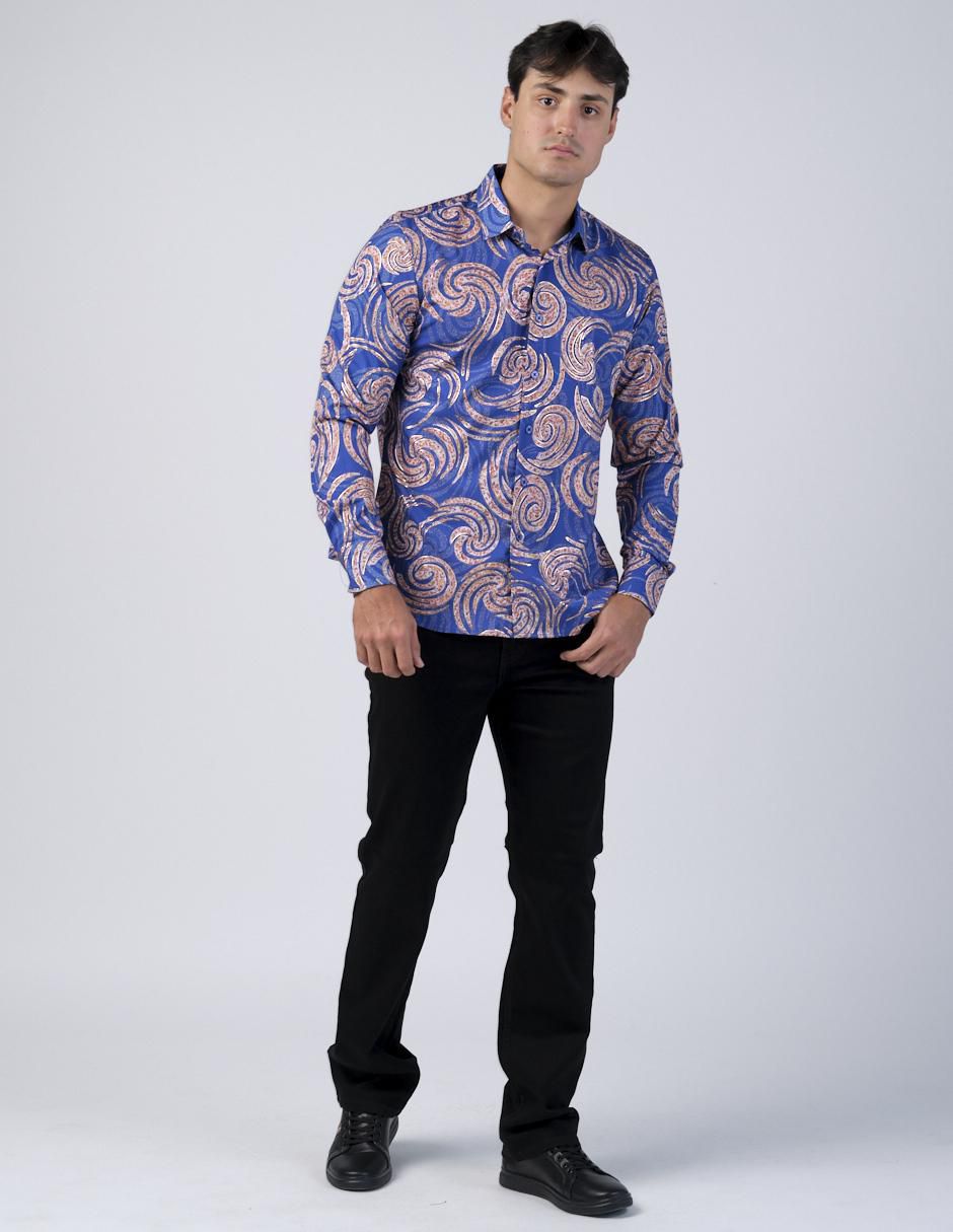 Camisa casual manga larga para hombre 3