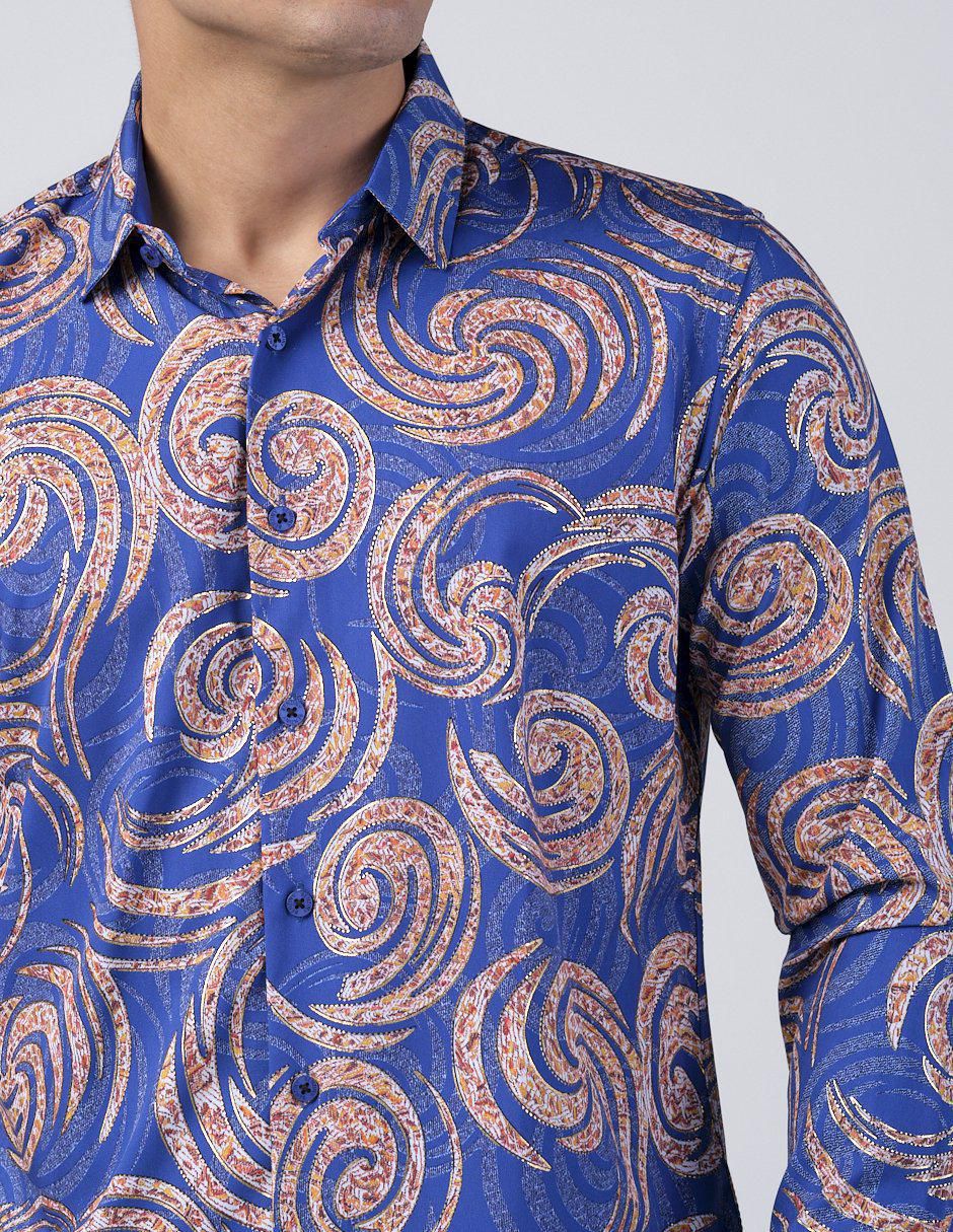 Camisa casual manga larga para hombre 4