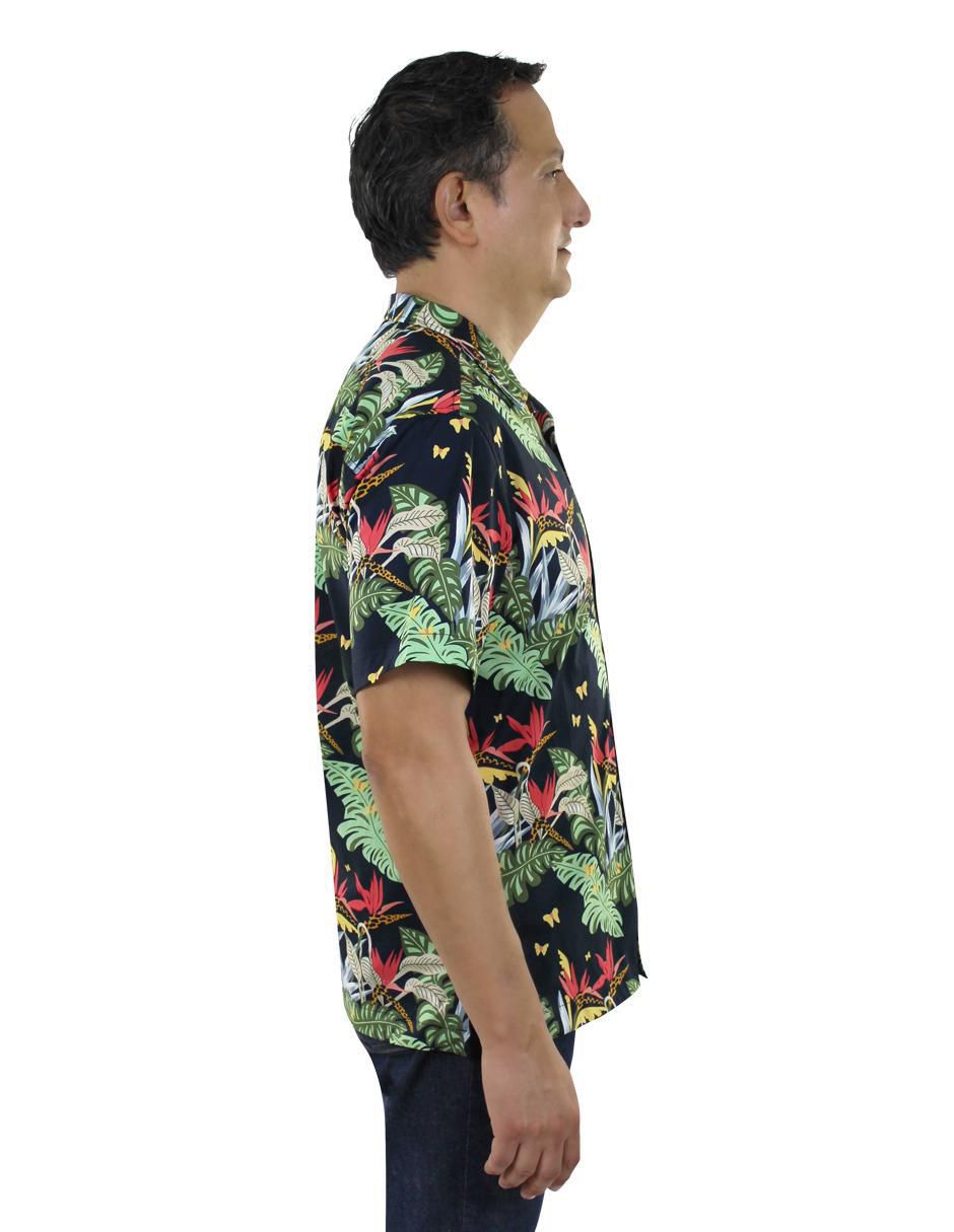 Camisa playa de algodón manga corta para hombre 3