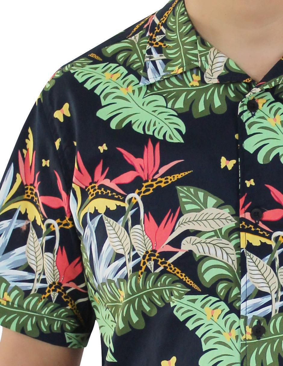 Camisa playa de algodón manga corta para hombre 6
