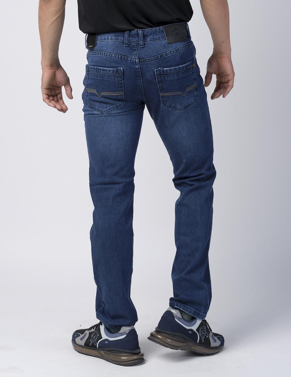 Jeans slim lavado obscuro para hombre 2
