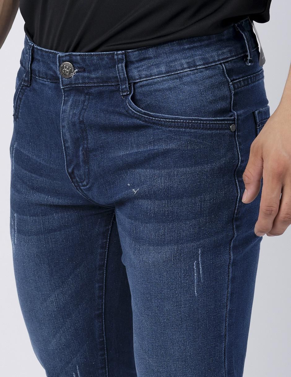 Jeans slim lavado obscuro para hombre 4