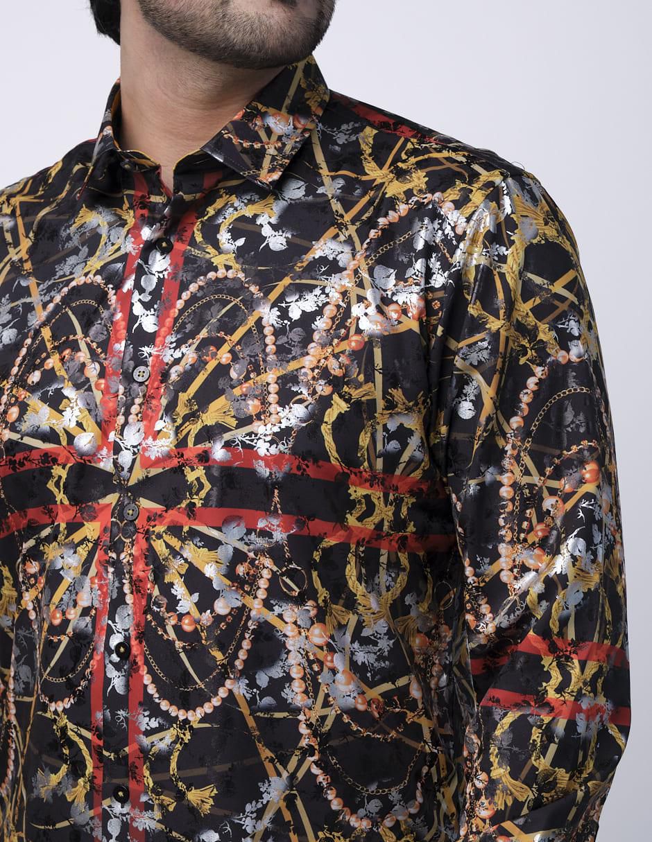 Camisa casual manga larga para hombre 4