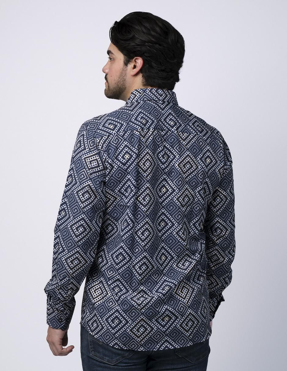 Camisa casual manga larga para hombre 3