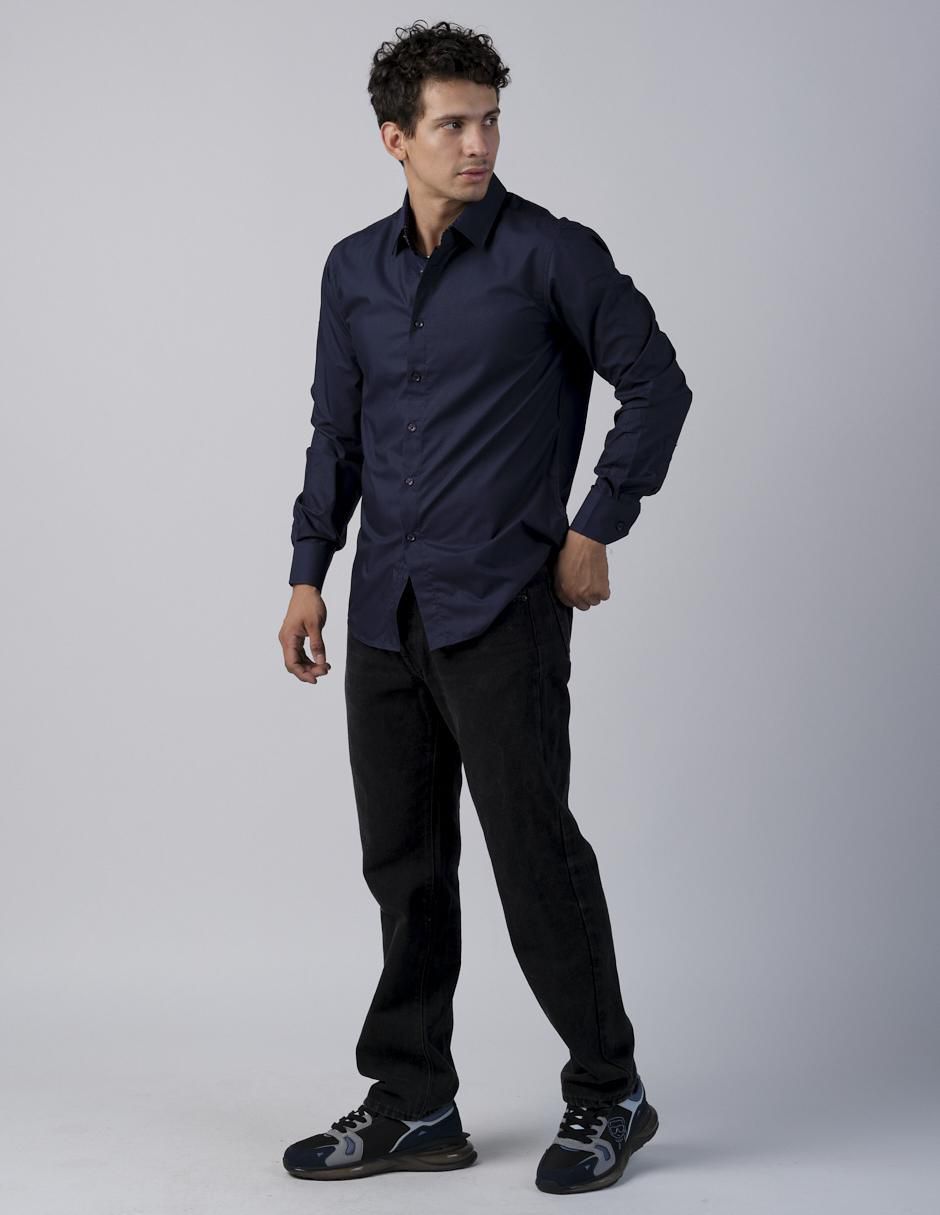"camisa/sobrecamisa" casual pavini "de" (si aplica) poliéster y algodón "manga" larga "para hombre"