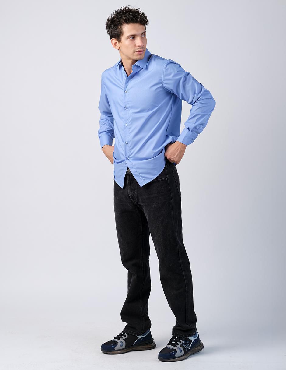 Camisa casual manga larga para hombre 3