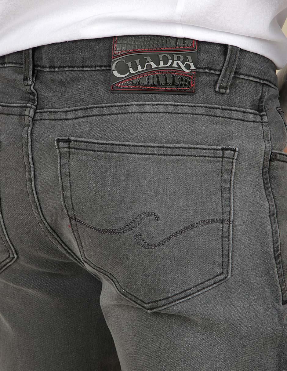 Jeans straight lavado obscuro para hombre 5
