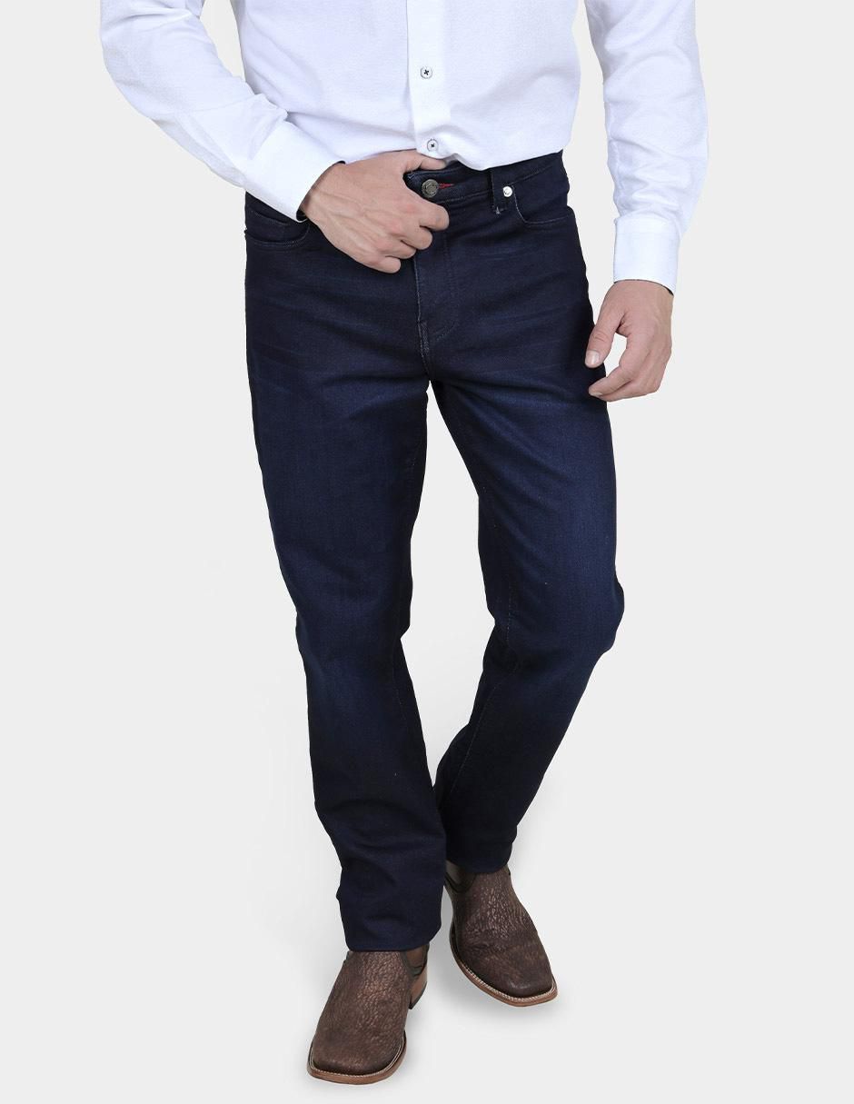 Jeans slim lavado obscuro para hombre