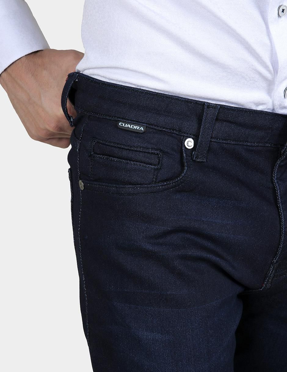 Jeans slim lavado obscuro para hombre 4