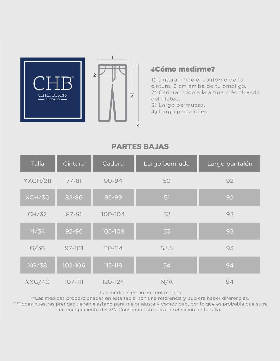 "pantalón" slim chb chili beans clothing co. "de" algodón "para hombre"