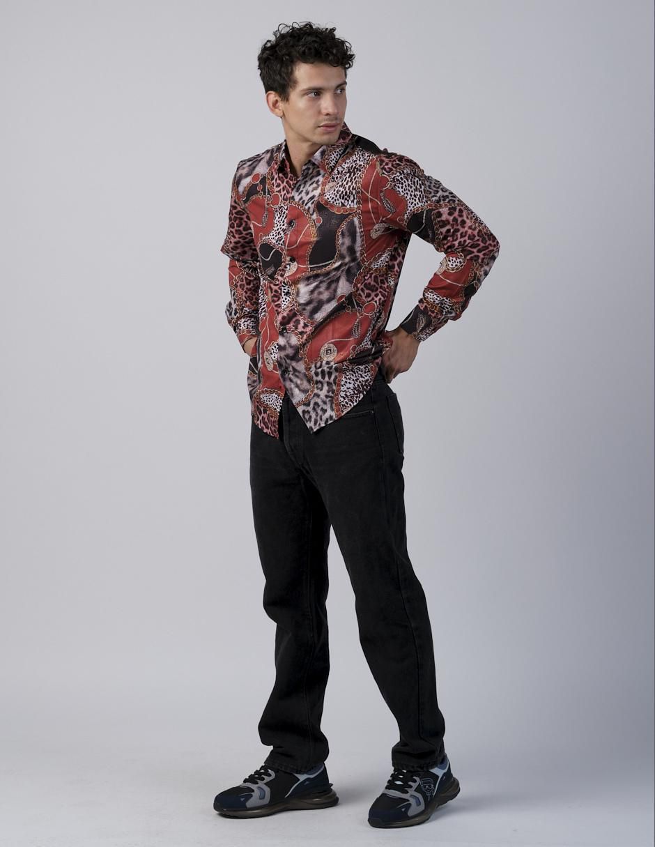 Camisa casual manga larga para hombre 4