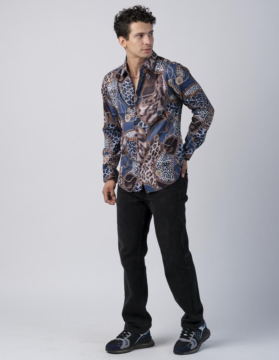 Camisa casual manga larga para hombre 3