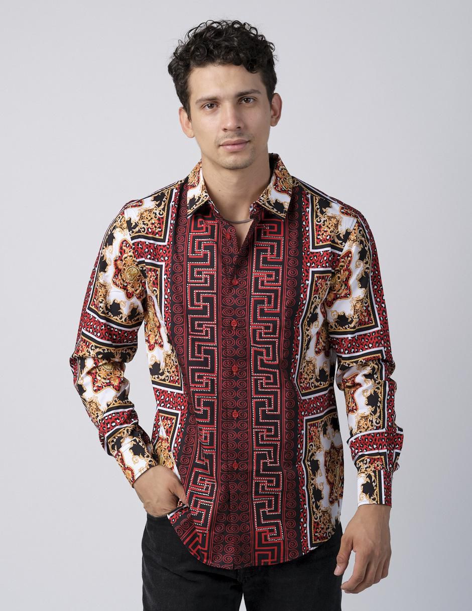 Camisa casual manga larga para hombre