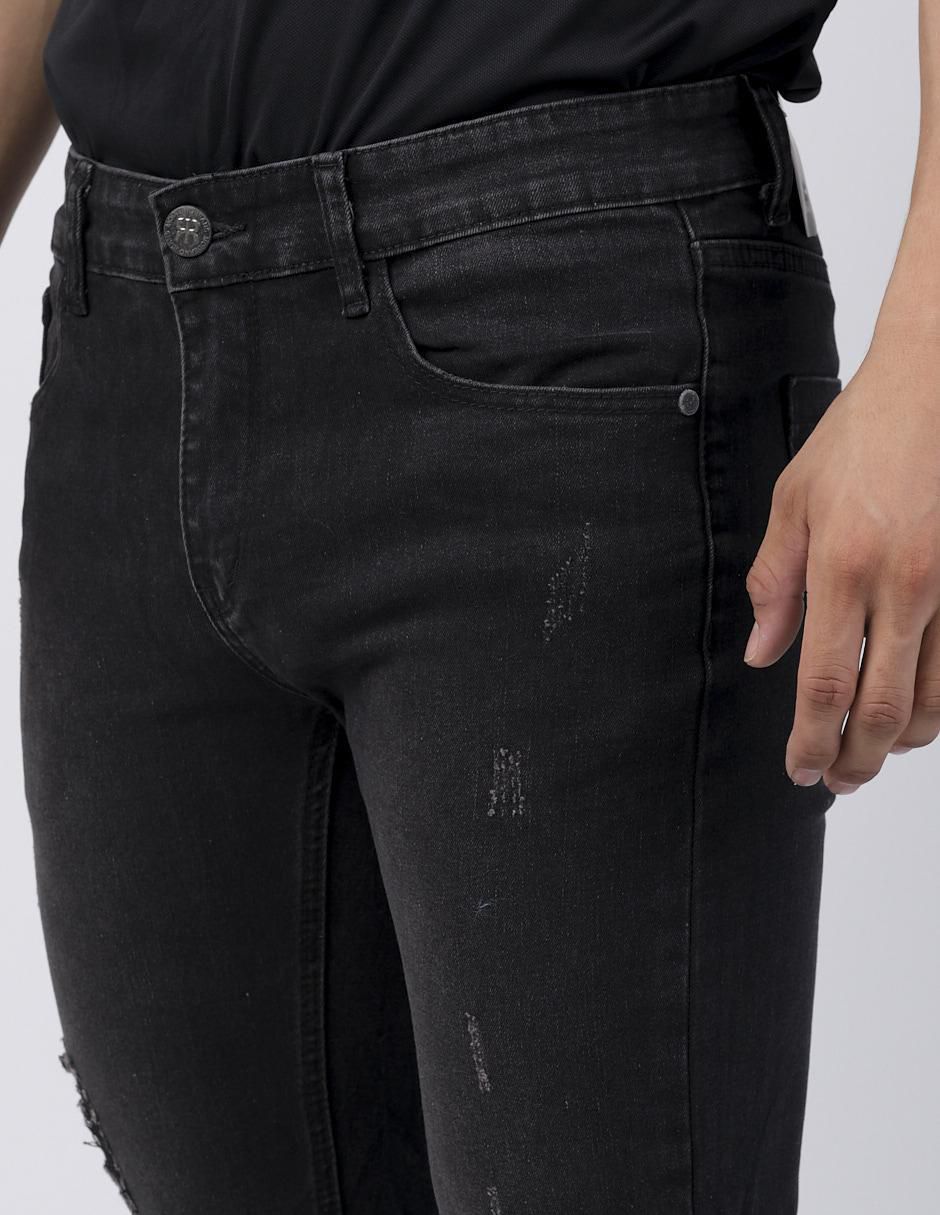 Jeans slim lavado obscuro para hombre 4