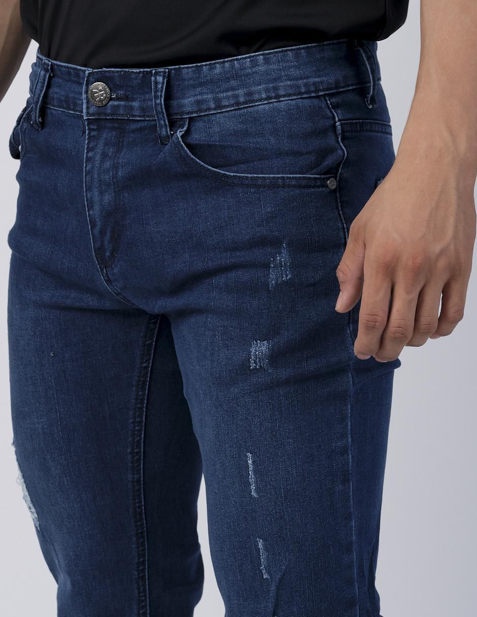 Jeans slim lavado obscuro para hombre 4