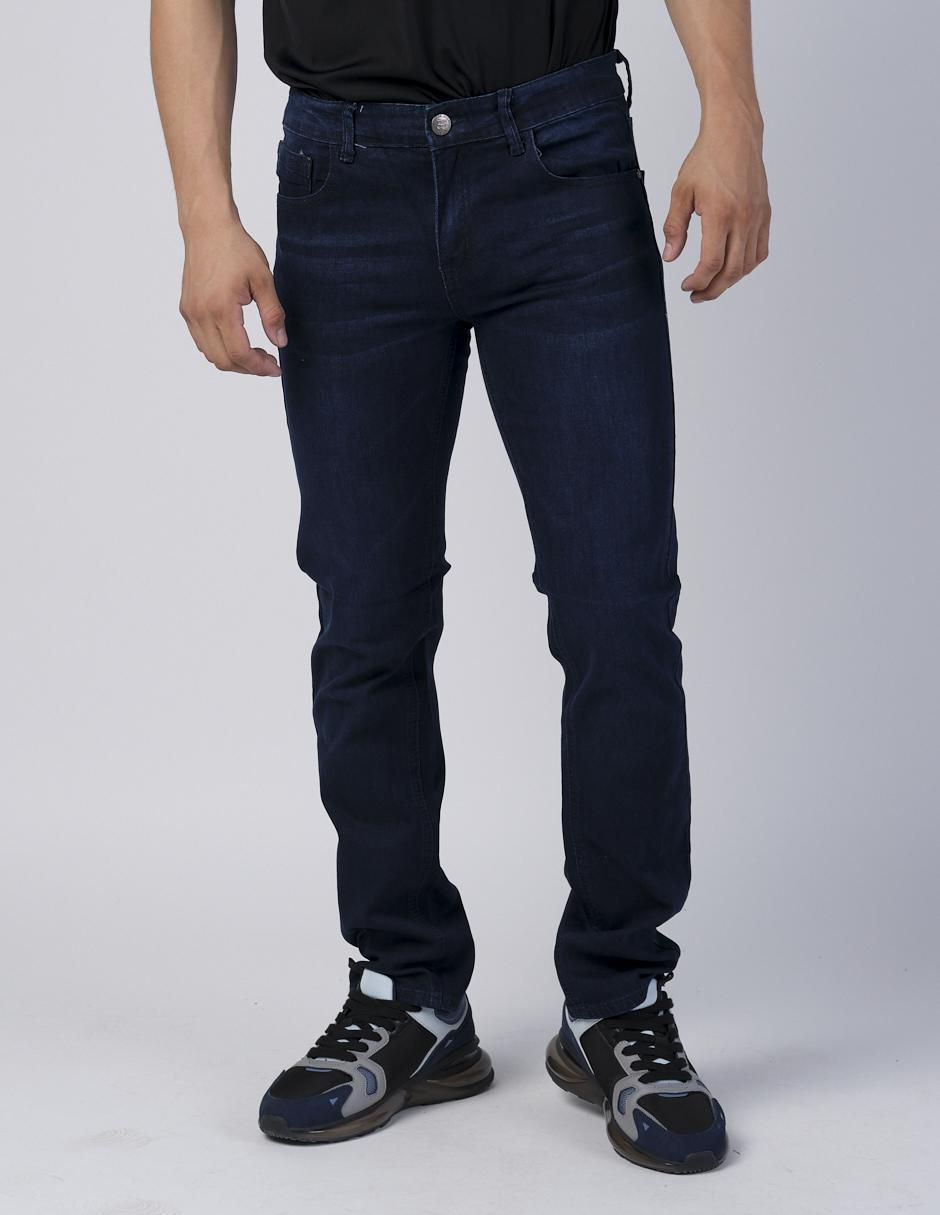 Jeans slim lavado obscuro para hombre